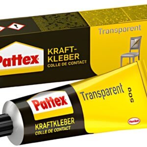 Pattex Colle de contact, transparente, avec solvant, tube de