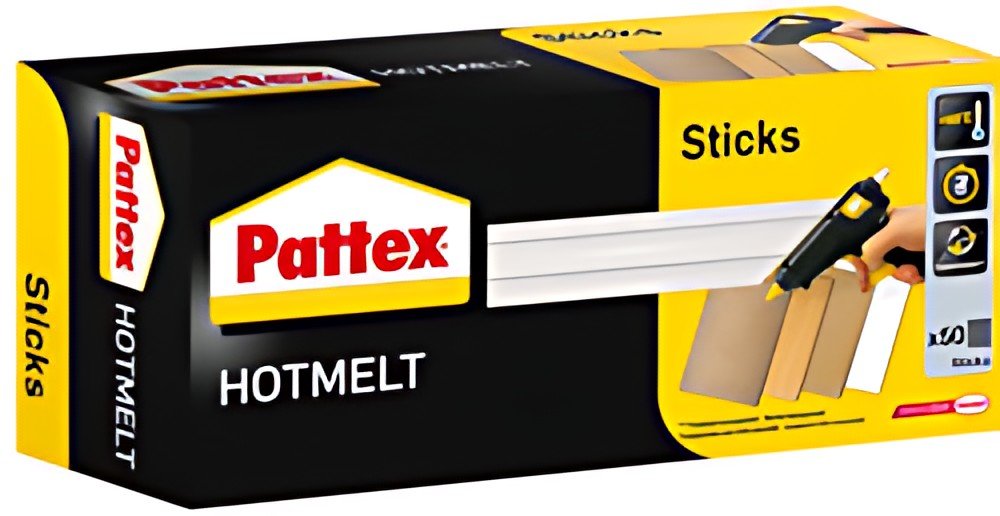 Pattex Cartouche pour collage à chaud HOT STICKS, rond