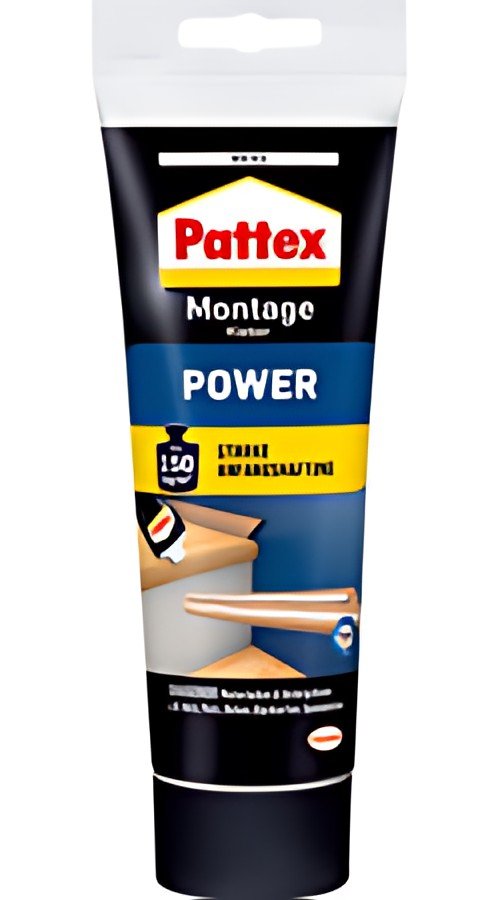 Pattex Colle de montage POWER, blanc, tube de 250 g