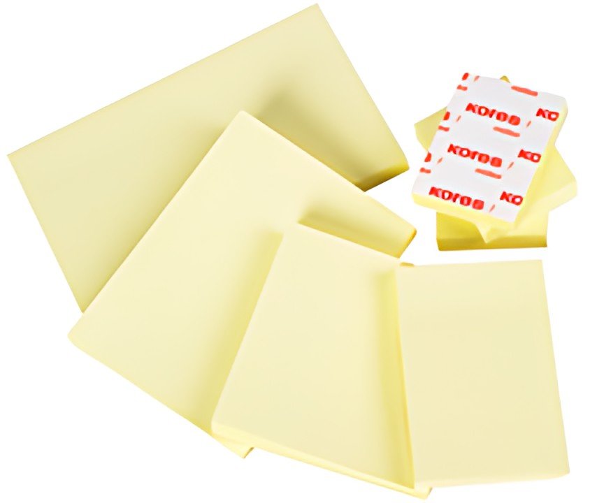 Kores Note adhésive 50 x 40 mm, uni, jaune