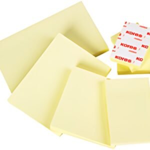 Kores Note adhésive 100 x 75mm, uni, jaune