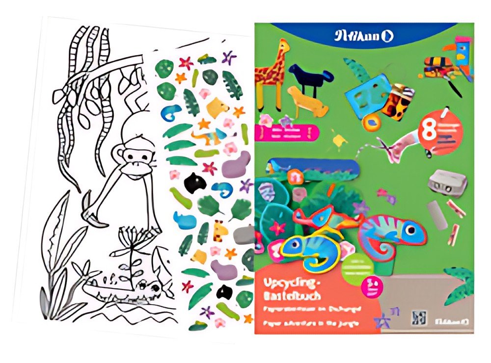 Pelikan Cahier d'art plastique upcycling "jungle", A4