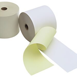 Kores Rouleau de caisse, 2 couches blanc/jaune, 76 mm x 25 m