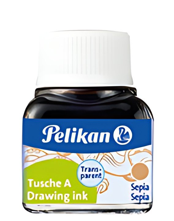 Pelikan Encre de chine A, 10 ml dans un flacon, Sépia (15)