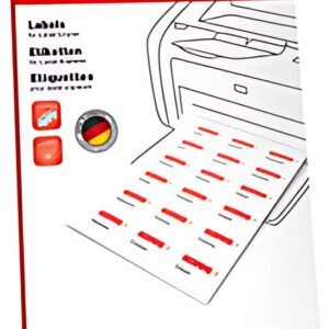 Kores Etiquette universelle, 97 x 67,7 mm, 25 feuilles,blanc