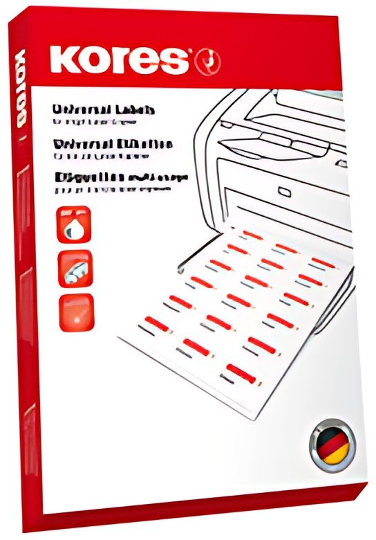 Kores Etiquette universelle, détachable, 70 x 37 mm, blanc