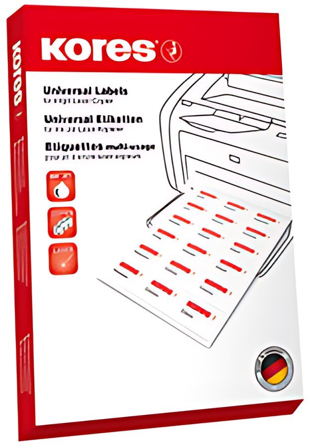 Kores Etiquette universelle, diamètre: 40 mm, blanc