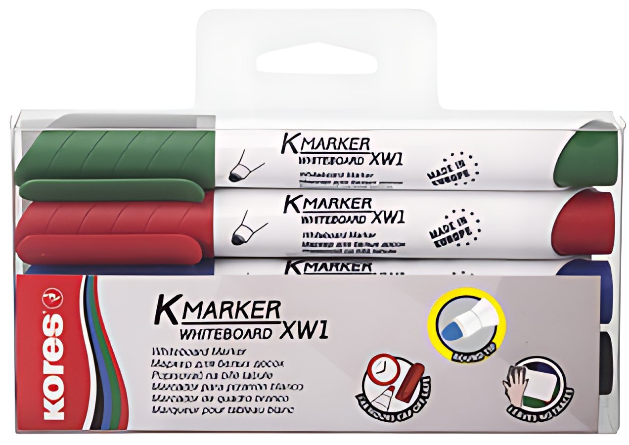 Kores Marqueur tableau blanc "K-Marker", étui de 4