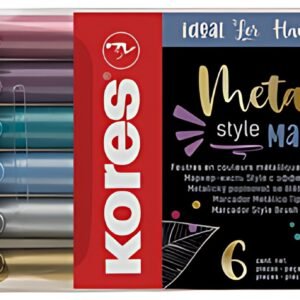 Kores Feutre Brush Tip Marker Metallic Style
