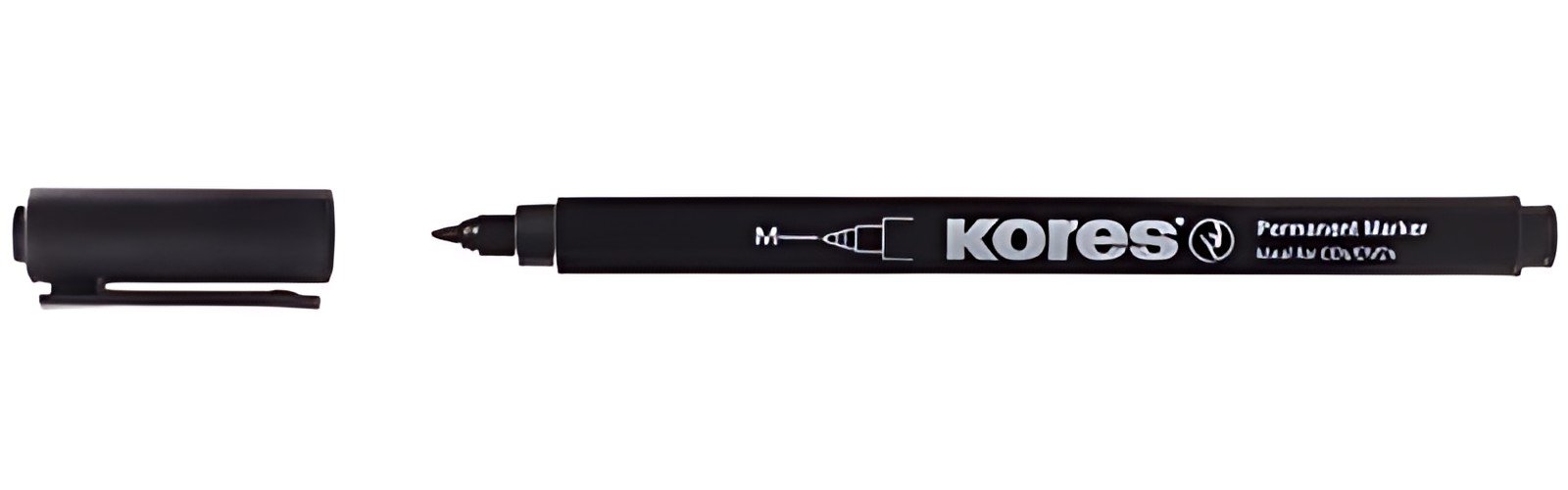 Kores Marqueur permanent "K MARKER FINE", M, noir
