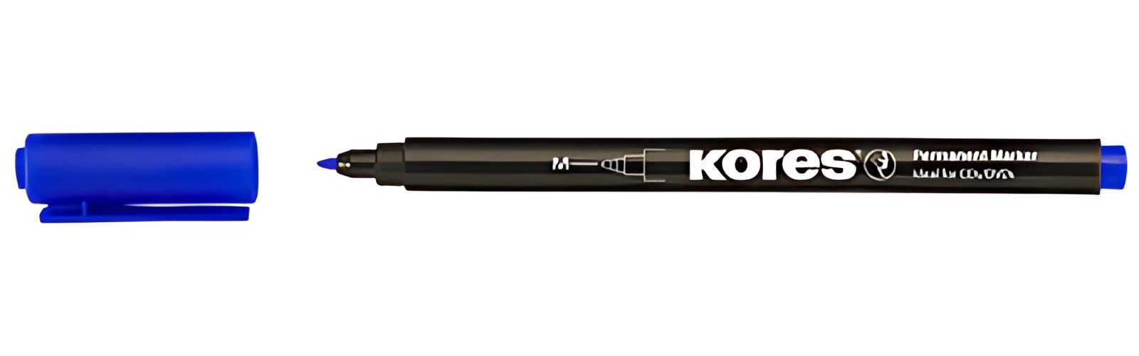 Kores Marqueur permanent "K MARKER FINE", M, bleu