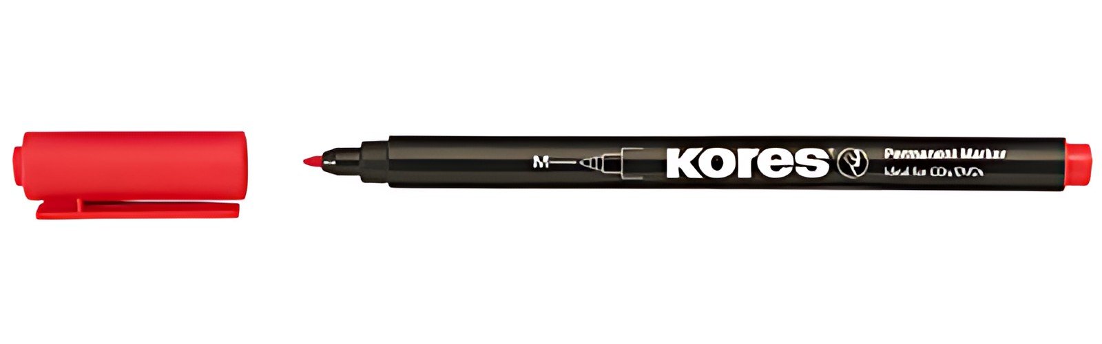Kores Marqueur permanent "K MARKER FINE", M, rouge