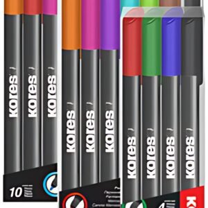 Kores Marqueur permanent "K MARKER FINE", M, assorti