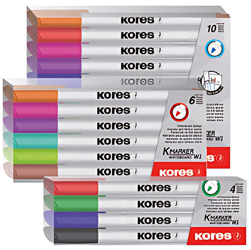 Kores Marqueur non permanent "K MARKER W1", étui de 6