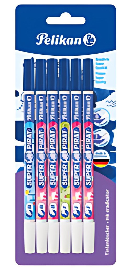 Pelikan Effaceur d'encre Super Pirat 850F/B, 6 pièces