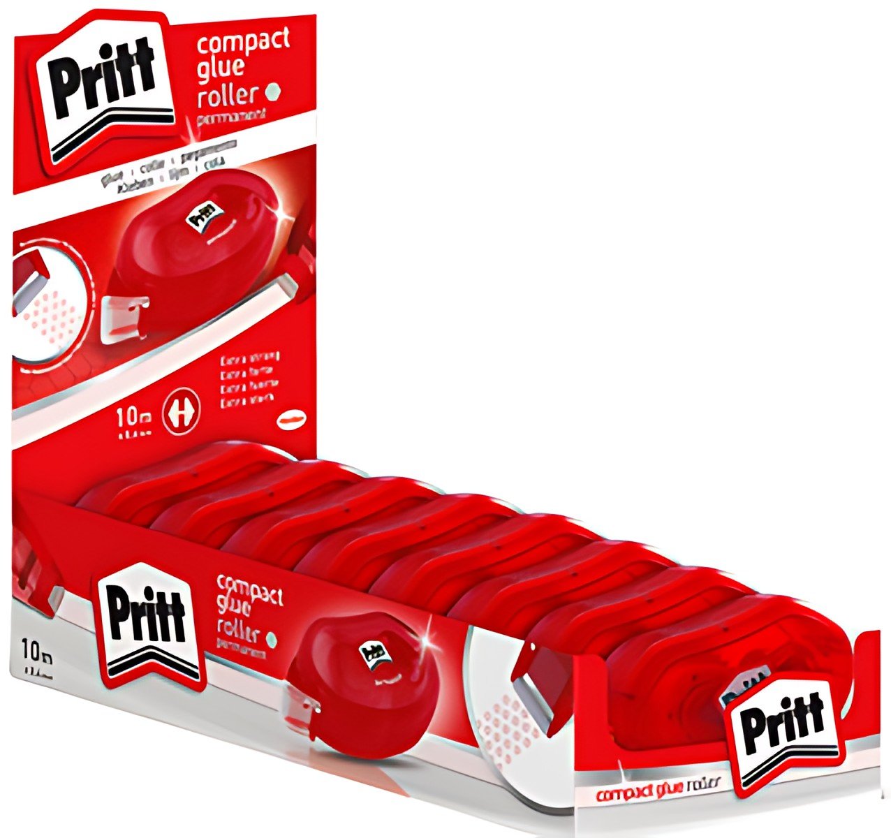 Pritt Roller de colle Compact, permanent, présentoir de 8