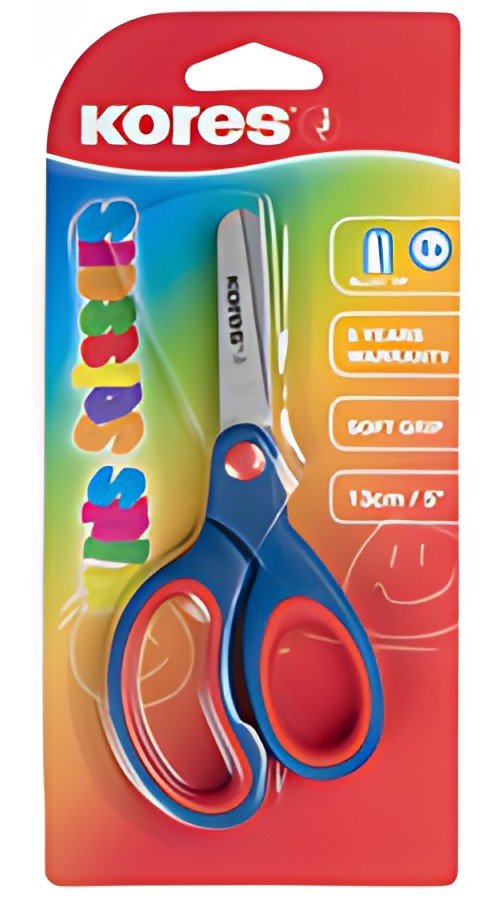 Kores Ciseaux de bricolage avec zone de préhension softgrip