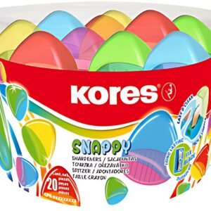 Kores Taille-crayons à deux trous "Snappy Duo", Boîte ronde,