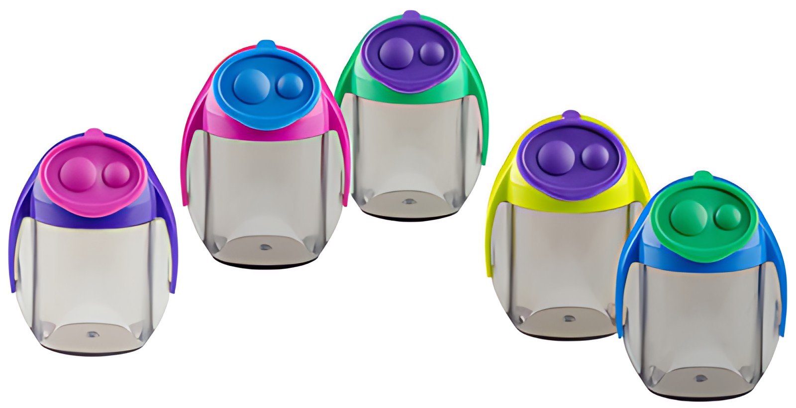 Kores Taille-crayon double "MIGOO", forme ronde, assorti
