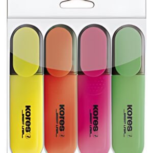 Kores surligneurs "BRIGHT LINER", étui de 4