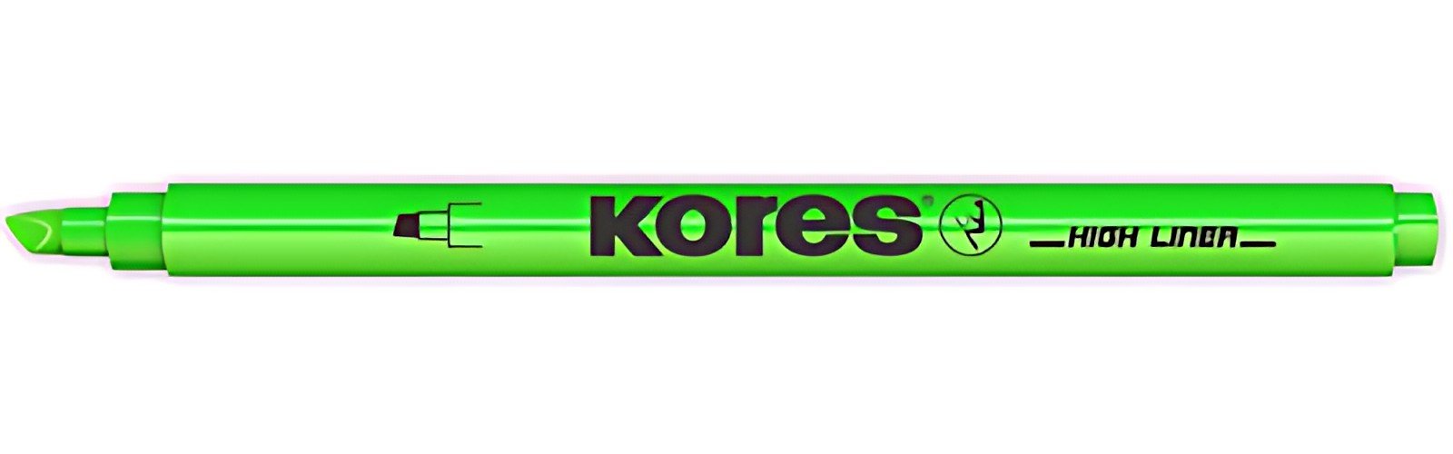 Kores Surligneur, pointe biseautée: 0,5 - 3,5 mm, vert