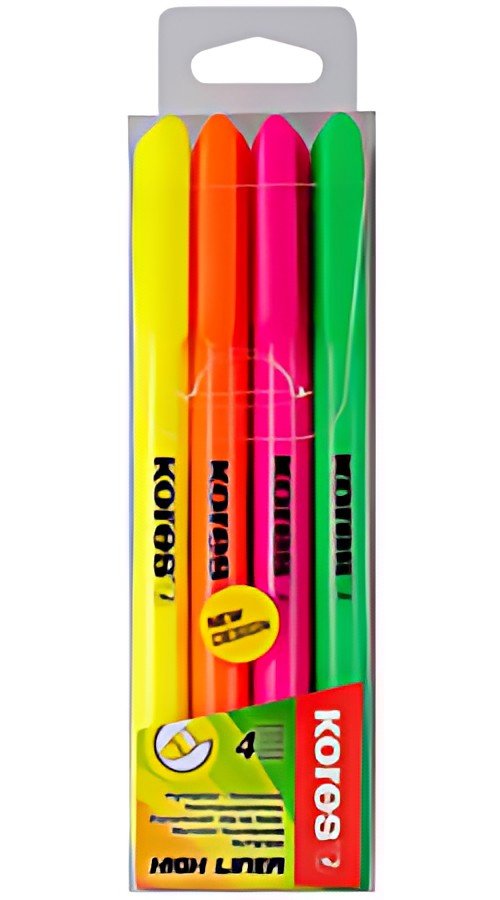 Kores Surligneur Pen, pointe biseautée: 0,5 - 3,5 mm, étui