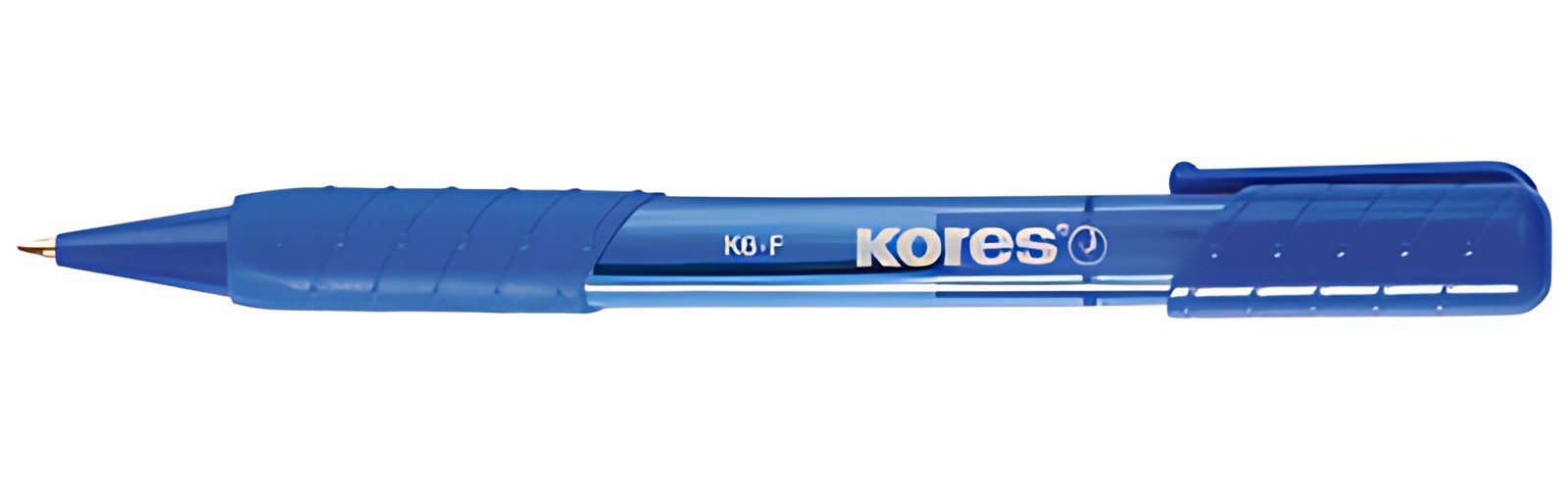 Kores stylo à bille rétractable jetable K-PEN K6, F, bleu