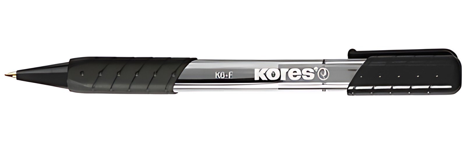 Kores stylo à bille rétractable jetable K-PEN K6, F, noir