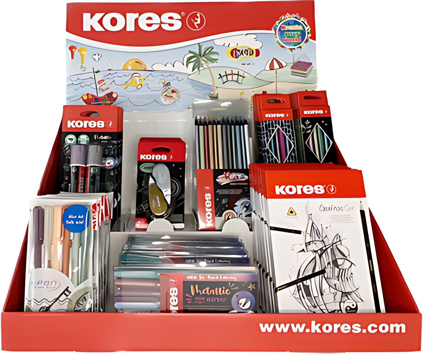 Kores Présentoir de comptoir série Metallic, présentoir