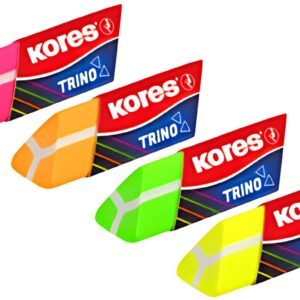 Kores Gomme en plastique "Trino", fluorescent