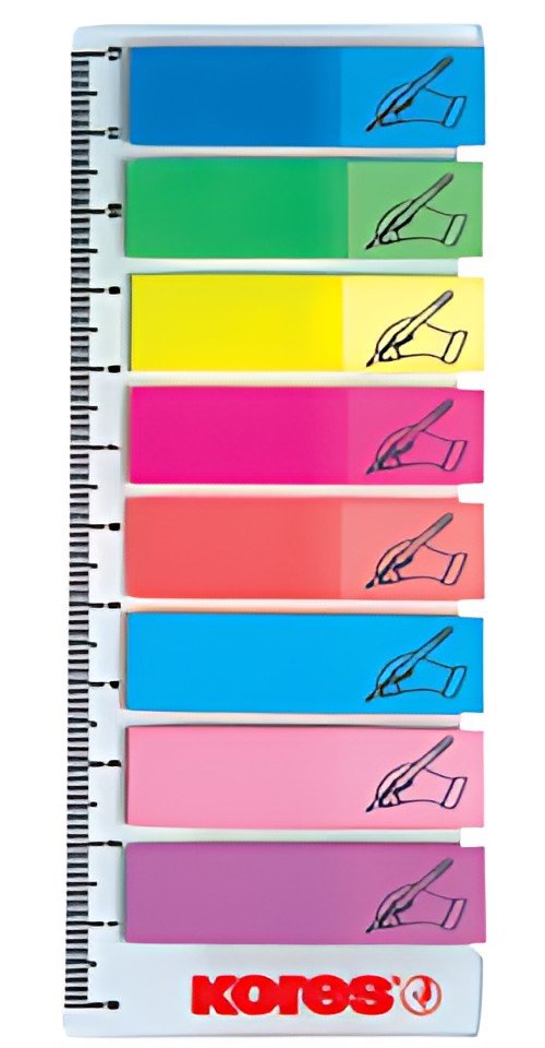 Kores Index "Signer ici"- film, 12 x 45 mm, 8 x 25 feuillets