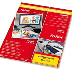 FOLEX Film laser couleur, A4, autocollant, transparent