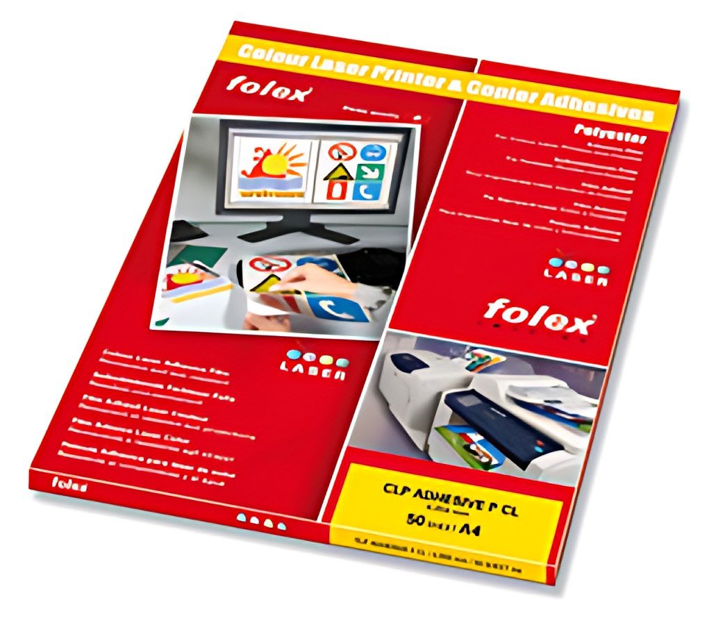 FOLEX Film laser couleur, A4, autocollant, transparent