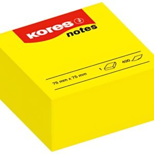Kores Bloc de notes repositionnables"notes", 75 x 75 mm, uni