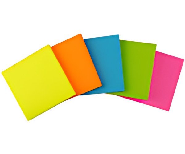 Kores Note adhésive NEON, 75 x 75 mm, uni, rose fluo