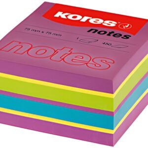 Kores Bloc-note cube "Spring", 75 x 75 mm, 4 couleurs