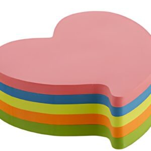 Kores Bloc-note "Coeur", 250 feuilles, 5 couleurs
