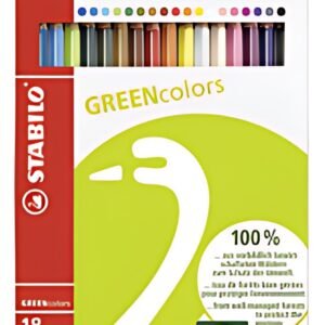 STABILO Crayon de couleur GREENcolors, étui carton de 18
