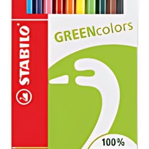 STABILO Crayon de couleur GREENcolors, étui carton de 12