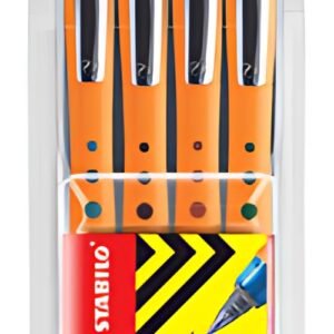 STABILO Stylo roller worker fine, étui de 4