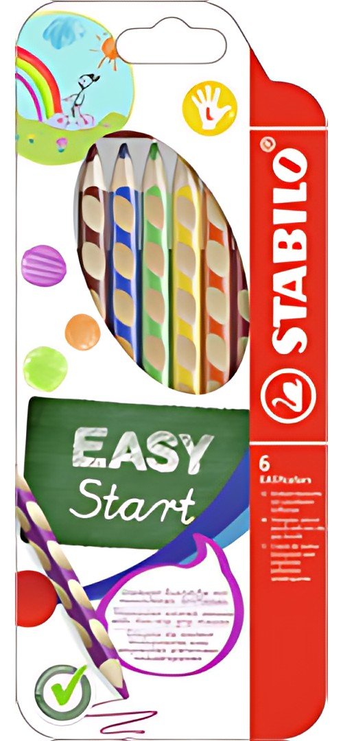 STABILO Crayon de couleur EASYcolors L, étui de 6