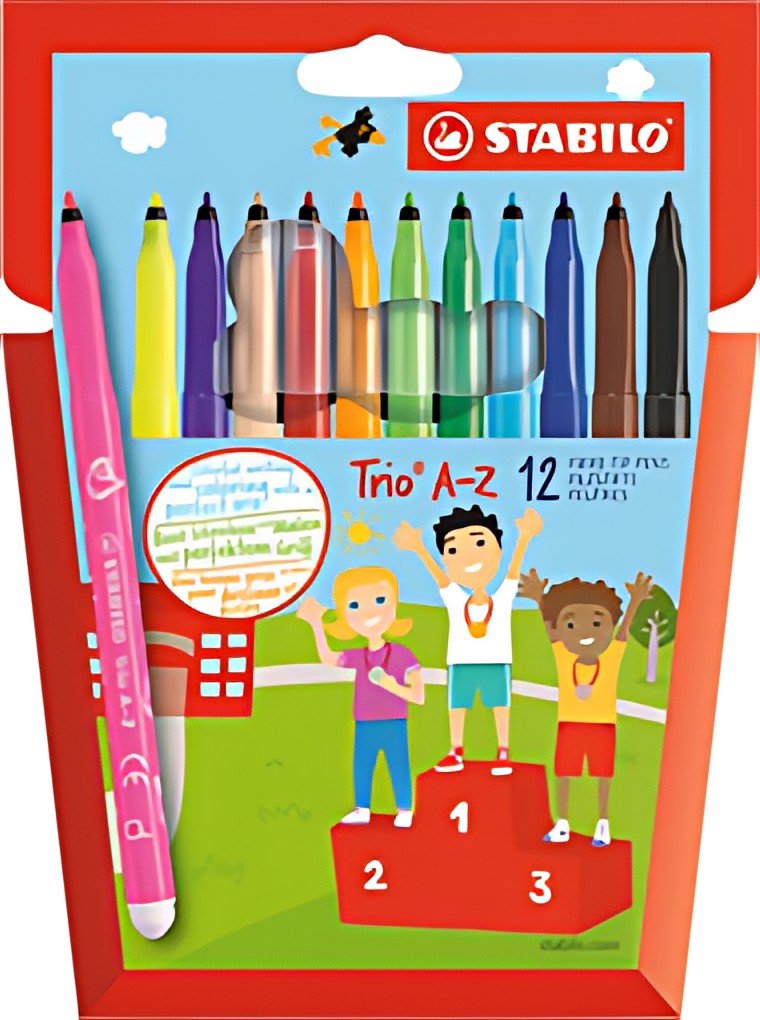 STABILO Feutre Trio A-Z, étui en carton de 12
