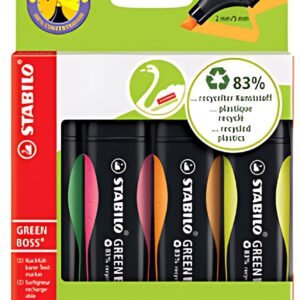 STABILO Surligneur GREEN BOSS, étui en carton de 4