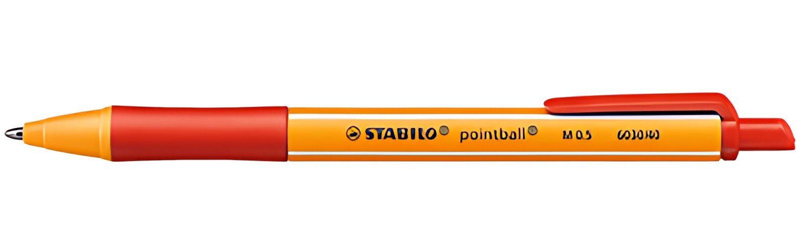 STABILO Stylo à bille rétractable pointball, rouge