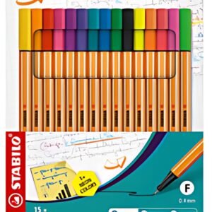 STABILO Feutre à pointe fine point 88, étui carton de 15