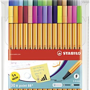 STABILO Feutre à pointe fine point 88, étui plastique de 30