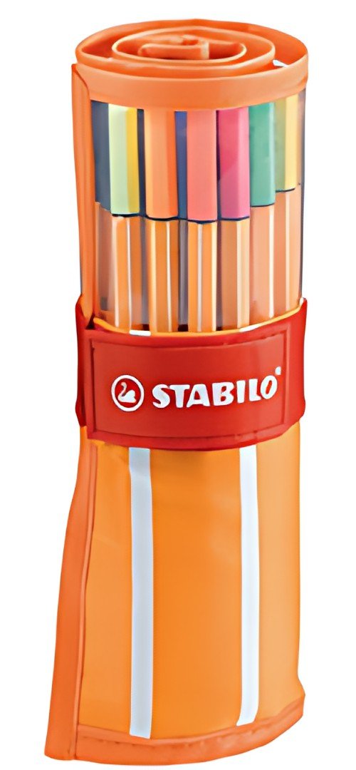 STABILO Feutre à pointe fine point 88, trousse enroulable