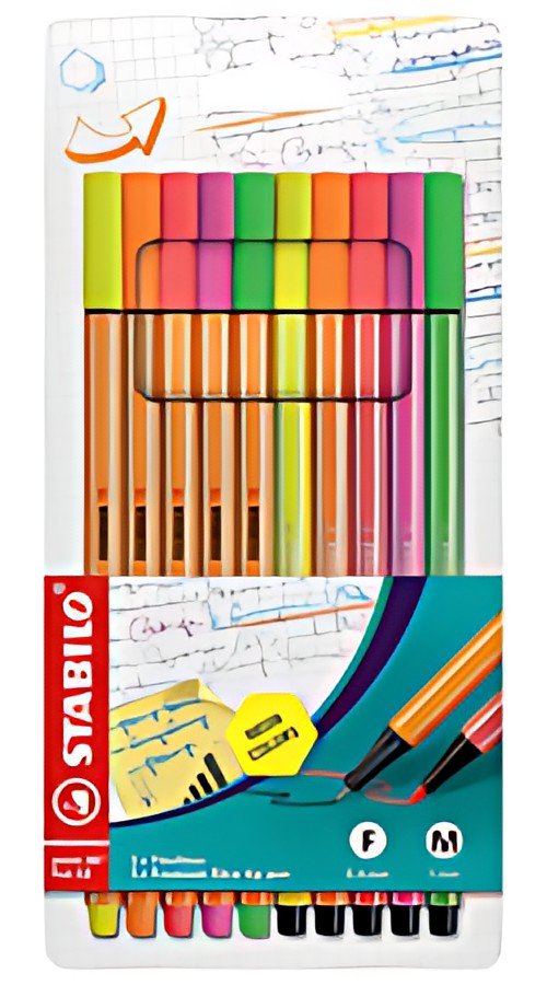 STABILO Feutre Pen 68 / feutre à pointe fine point 88, étui