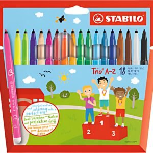 STABILO Feutre Trio A-Z, étui en carton de 18