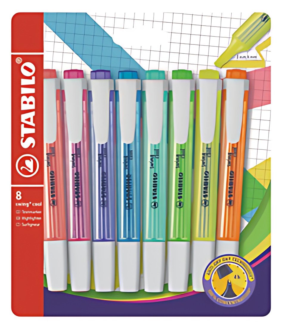 STABILO Surligneur swing cool, étui carton de 8